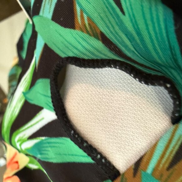 Cupshe Tropical Floral Bikini Set Size XXL Two Piece Racerback High Cut Bottoms - Picture 6 of 11